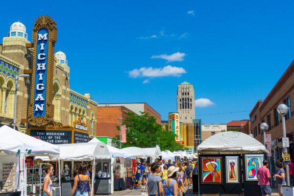 Ann Arbor Art Fair on Liberty Street
